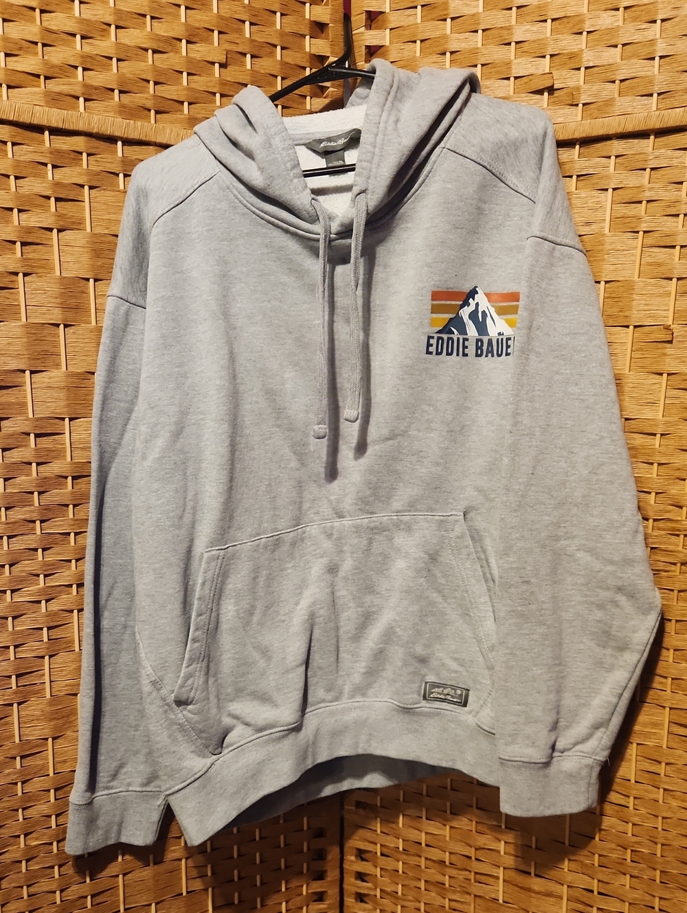 Eddie Bauer, Men's Fall, Winter, Casual, Outdoor, Light Gray, Pullover Hoodie